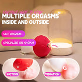 Vibrador estimulador de clítoris con forma de hongo y cubierta antipolvo luminosa